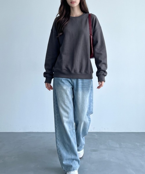 umune(ウムネ)の「きれいめに着こなせる♪大人のためのベーシックスウェット(スウェット・レディース・グレー/チャコールグレー/ライトグレー・FREE)」の13枚目の写真