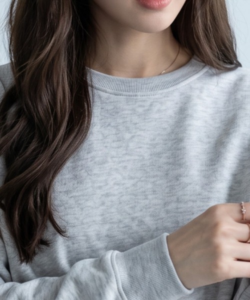 umune(ウムネ)の「きれいめに着こなせる♪大人のためのベーシックスウェット(スウェット・レディース・グレー/チャコールグレー/ライトグレー・FREE)」の7枚目の写真