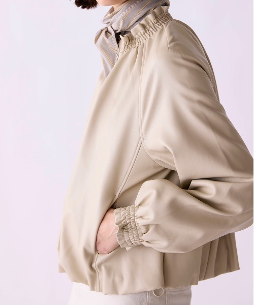Marilyn Moon(マリリンムーン)の「pearl hem lace flare shirt(ブルゾン・レディース・ブラウン/ブラック/アイボリー・FREE)」の9枚目の写真
