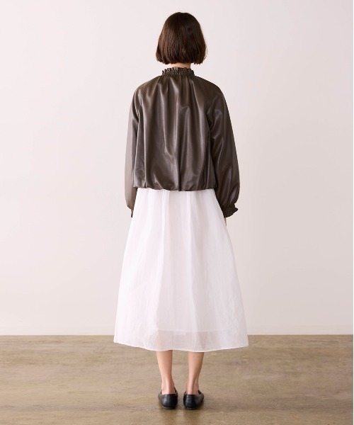 Marilyn Moon(マリリンムーン)の「pearl hem lace flare shirt(ブルゾン・レディース・ブラウン/ブラック/アイボリー・FREE)」の16枚目の写真