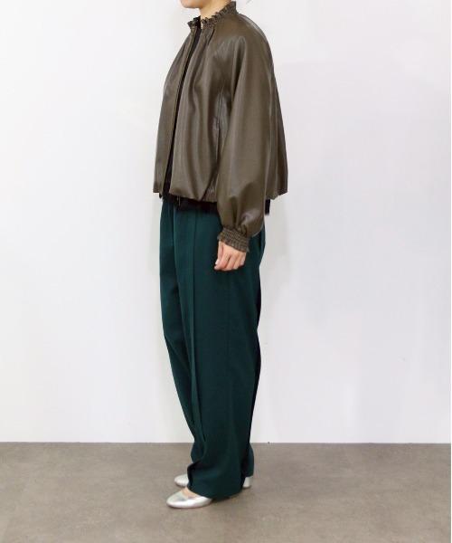 Marilyn Moon(マリリンムーン)の「pearl hem lace flare shirt(ブルゾン・レディース・ブラウン/ブラック/アイボリー・FREE)」の18枚目の写真