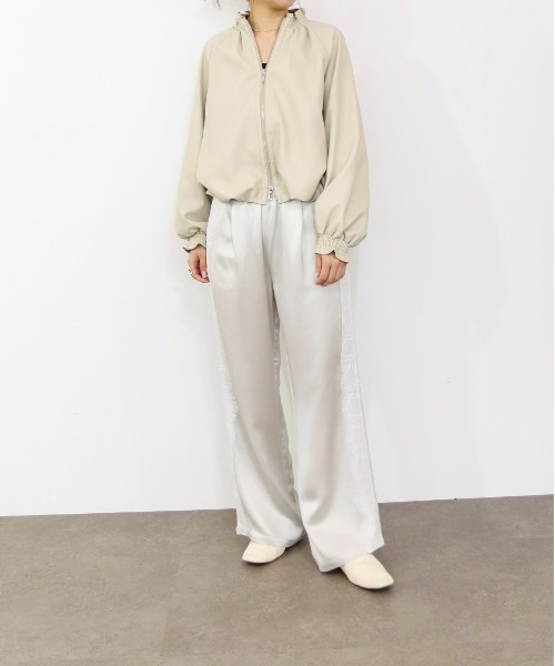 Marilyn Moon(マリリンムーン)の「pearl hem lace flare shirt(ブルゾン・レディース・ブラウン/ブラック/アイボリー・FREE)」の20枚目の写真