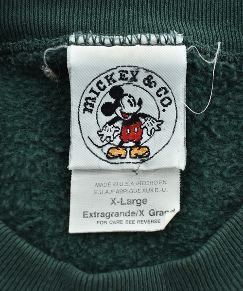 DISNEY VINTAGE(ディズニーヴィンテージ)の「【USED】90’s Disney “MIKCKEY” キャラクター スウェット USA製(スウェット・メンズ・グリーン・X-LARGE)」の6枚目の写真
