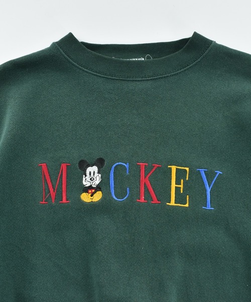 DISNEY VINTAGE(ディズニーヴィンテージ)の「【USED】90’s Disney “MIKCKEY” キャラクター スウェット USA製(スウェット・メンズ・グリーン・X-LARGE)」の2枚目の写真