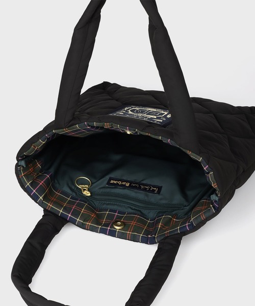 Barbour(バブアー)の「Paul Smith loves Barbour キルティングトートバッグ【263715 LBA0625】(トートバッグ・メンズ・ブラック/ダークグリーン・FREE)」の7枚目の写真