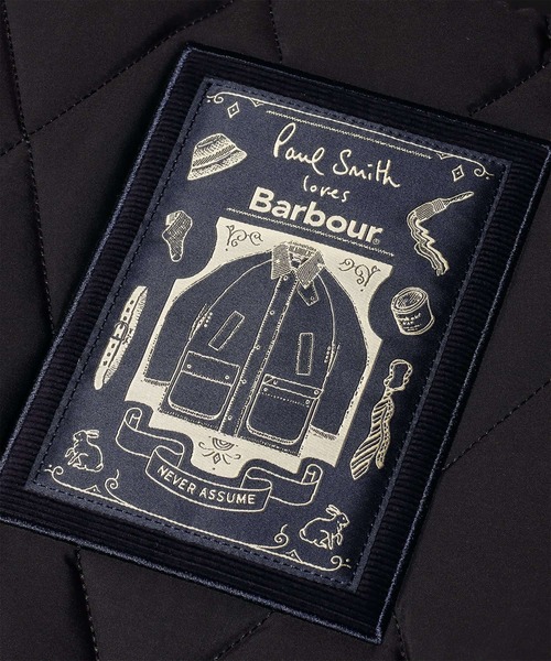 Barbour(バブアー)の「Paul Smith loves Barbour キルティングトートバッグ【263715 LBA0625】(トートバッグ・メンズ・ブラック/ダークグリーン・FREE)」の8枚目の写真