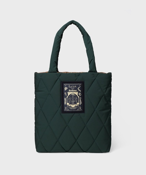 Barbour(バブアー)の「Paul Smith loves Barbour キルティングトートバッグ【263715 LBA0625】(トートバッグ・メンズ・ブラック/ダークグリーン・FREE)」の13枚目の写真