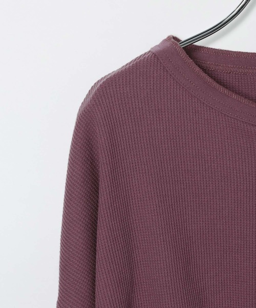 DISCUS ATHLETIC（ディスカス　アスレチック）の「【DISCUS ATHLETIC】配色ワッフルヘンリーロンＴ[WEB限定]（Tシャツ/カットソー・レディース・ブラック/グレー・MEDIUM）」の18枚目の写真