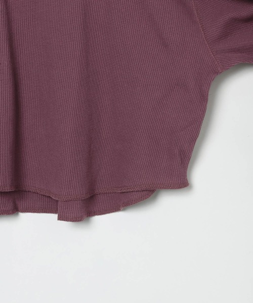 DISCUS ATHLETIC（ディスカス　アスレチック）の「【DISCUS ATHLETIC】配色ワッフルヘンリーロンＴ[WEB限定]（Tシャツ/カットソー・レディース・ブラック/グレー・MEDIUM）」の20枚目の写真
