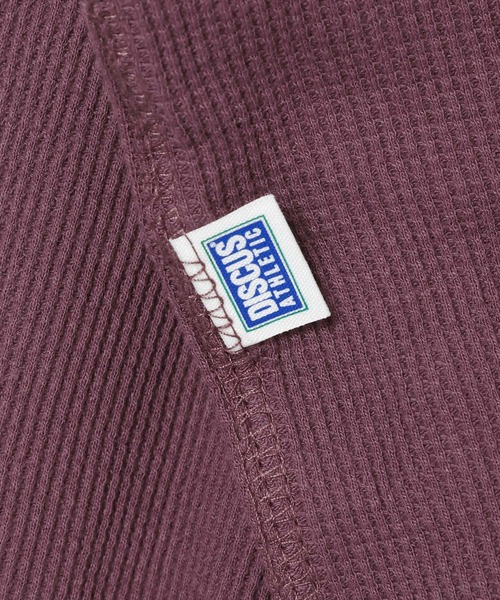 DISCUS ATHLETIC（ディスカス　アスレチック）の「【DISCUS ATHLETIC】配色ワッフルヘンリーロンＴ[WEB限定]（Tシャツ/カットソー・レディース・ブラック/グレー・MEDIUM）」の21枚目の写真