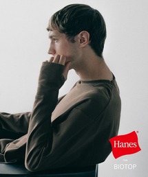 BIOTOP（ビオトープ）の「【Hanes for BIOTOP】NEW Comfort Crew Neck Pullover with Thumbhole（Tシャツ/カットソー）」