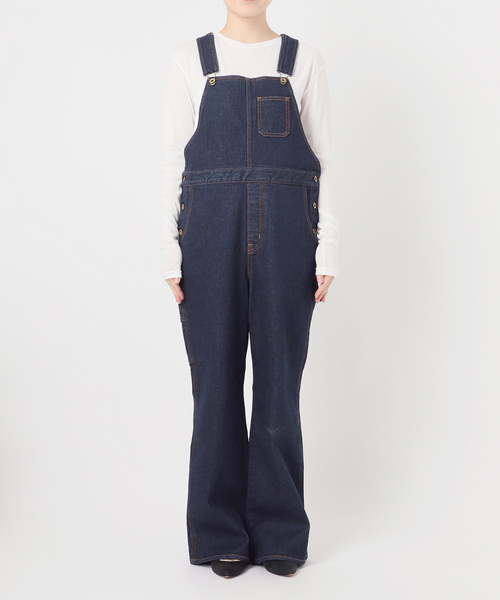 Spick & Span（スピックアンドスパン）の「《40周年 / 》5 1/2 40th FLARE LINE OVERALLS（サロペット/オーバーオール・レディース・ネイビー・28/27）」の7枚目の写真
