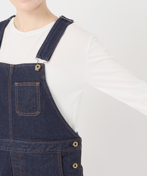 Spick & Span（スピックアンドスパン）の「《40周年 / 》5 1/2 40th FLARE LINE OVERALLS（サロペット/オーバーオール・レディース・ネイビー・28/27）」の13枚目の写真