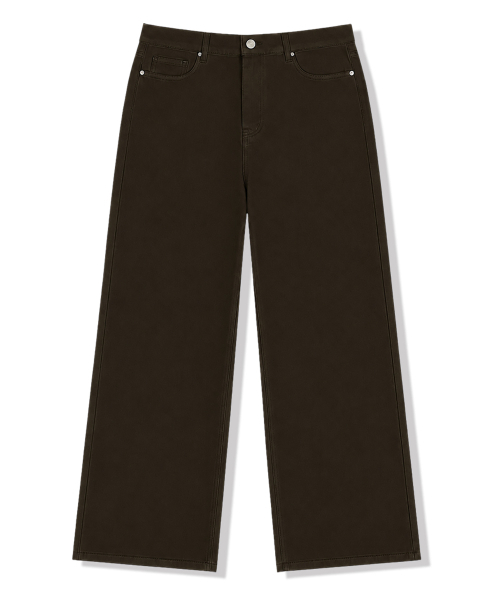 NTET(エンティーイーティー)の「ノーマルウォッシュ ワイド チノパンツ (brown)(その他パンツ・メンズ・ブラウン・LARGE/MEDIUM/SMALL/X-LARGE)」の2枚目の写真