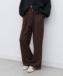 ∴【XS～XLサイズ展開】あったかカットジョーゼットタックイージーパンツ