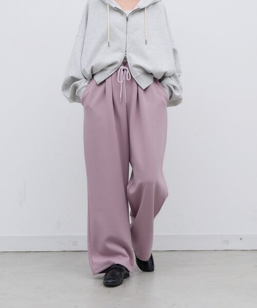 CIAOPANIC TYPY（チャオパニックティピー）の「∴【XS～XLサイズ展開】あったかカットジョーゼットタックイージーパンツ（その他パンツ・レディース・ブラック/ベージュ/ブラウン/カーキ/アイボリー/バイオレット・SMALL/MEDIUM/LARGE/X-LARGE/X-SMALL）」の16枚目の写真