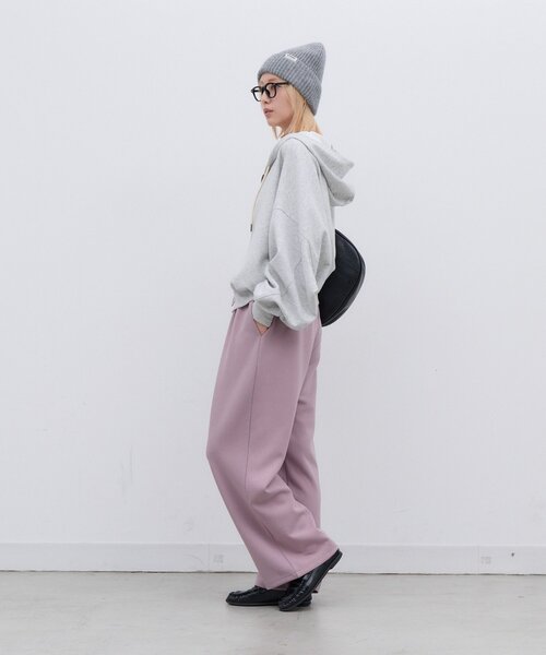 CIAOPANIC TYPY（チャオパニックティピー）の「∴【XS～XLサイズ展開】あったかカットジョーゼットタックイージーパンツ（その他パンツ・レディース・ブラック/ベージュ/ブラウン/カーキ/アイボリー/バイオレット・SMALL/MEDIUM/LARGE/X-LARGE/X-SMALL）」の10枚目の写真