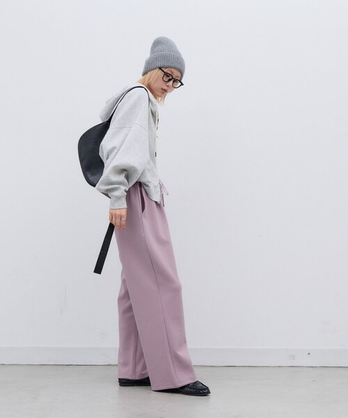 CIAOPANIC TYPY（チャオパニックティピー）の「∴【XS～XLサイズ展開】あったかカットジョーゼットタックイージーパンツ（その他パンツ・レディース・ブラック/ベージュ/ブラウン/カーキ/アイボリー/バイオレット・SMALL/MEDIUM/LARGE/X-LARGE/X-SMALL）」の12枚目の写真