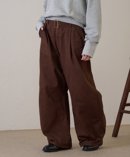 raffime（ラフィミー）の「【Raffime】タックワイドデニムパンツ（デニムパンツ・レディース・ブラック/ブラウン・SMALL/LARGE/MEDIUM）」の11枚目の写真