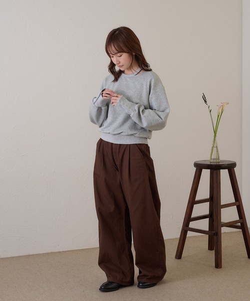 raffime（ラフィミー）の「【Raffime】タックワイドデニムパンツ（デニムパンツ・レディース・ブラック/ブラウン・SMALL/LARGE/MEDIUM）」の5枚目の写真
