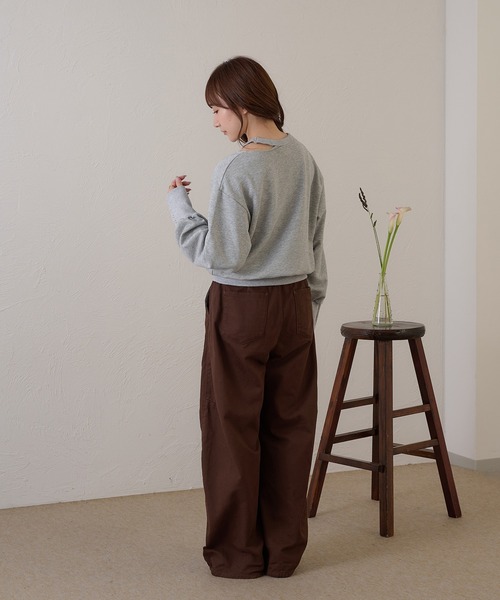 raffime（ラフィミー）の「【Raffime】タックワイドデニムパンツ（デニムパンツ・レディース・ブラック/ブラウン・SMALL/LARGE/MEDIUM）」の6枚目の写真