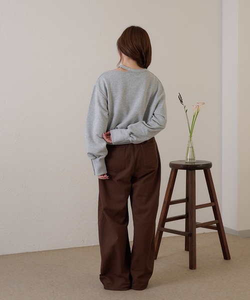 raffime（ラフィミー）の「【Raffime】タックワイドデニムパンツ（デニムパンツ・レディース・ブラック/ブラウン・SMALL/LARGE/MEDIUM）」の7枚目の写真