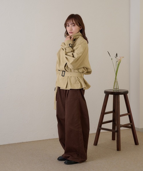 raffime（ラフィミー）の「【Raffime】タックワイドデニムパンツ（デニムパンツ・レディース・ブラック/ブラウン・SMALL/LARGE/MEDIUM）」の18枚目の写真