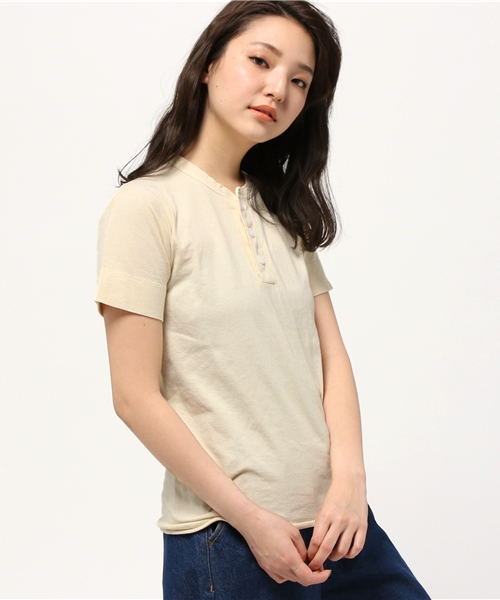 Healthknit（ヘルスニット）の「【FUDGE5月号掲載】Healthknit / ヘンリーネック ショートスリーブ（Tシャツ/カットソー・レディース・ホワイト/ナチュラル/チャコールグレー・ONE SIZE）」の11枚目の写真