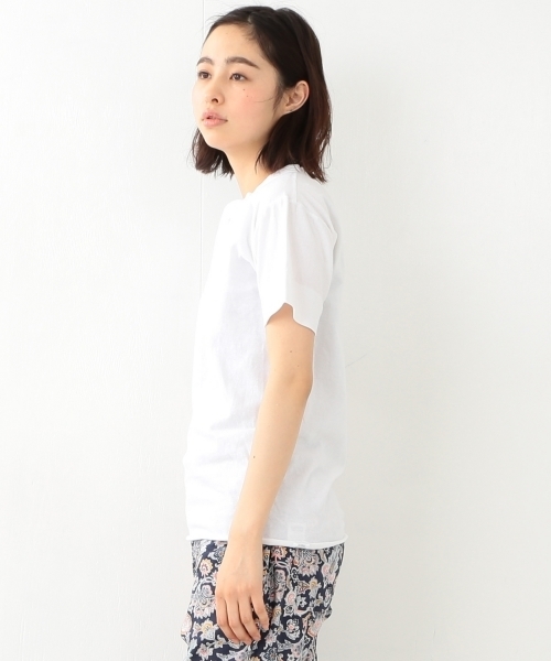 Healthknit（ヘルスニット）の「【FUDGE5月号掲載】Healthknit / ヘンリーネック ショートスリーブ（Tシャツ/カットソー・レディース・ホワイト/ナチュラル/チャコールグレー・ONE SIZE）」の6枚目の写真