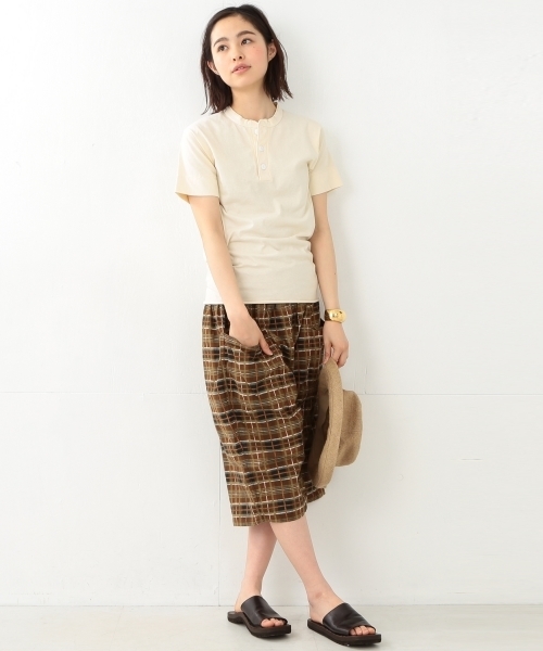 Healthknit（ヘルスニット）の「【FUDGE5月号掲載】Healthknit / ヘンリーネック ショートスリーブ（Tシャツ/カットソー・レディース・ホワイト/ナチュラル/チャコールグレー・ONE SIZE）」の19枚目の写真