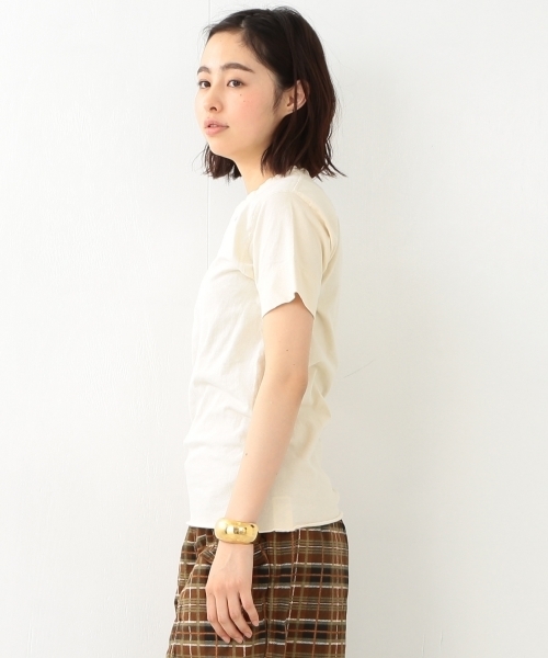 Healthknit（ヘルスニット）の「【FUDGE5月号掲載】Healthknit / ヘンリーネック ショートスリーブ（Tシャツ/カットソー・レディース・ホワイト/ナチュラル/チャコールグレー・ONE SIZE）」の20枚目の写真