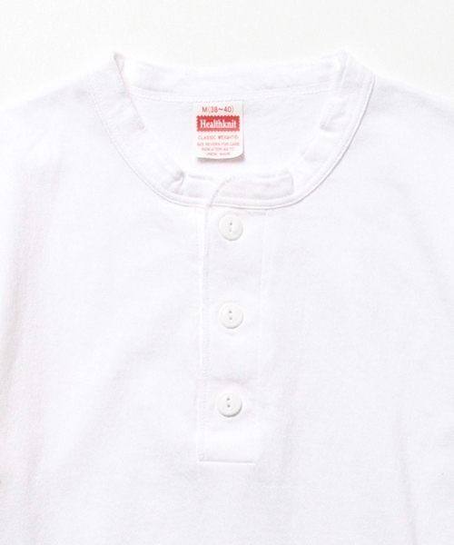 Healthknit（ヘルスニット）の「【FUDGE5月号掲載】Healthknit / ヘンリーネック ショートスリーブ（Tシャツ/カットソー・レディース・ホワイト/ナチュラル/チャコールグレー・ONE SIZE）」の17枚目の写真