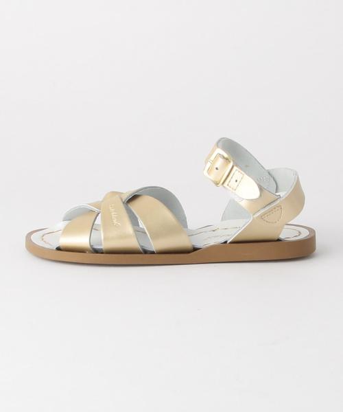 green label relaxing(グリーンレーベルリラクシング)の「【SaltWater(ソルトウォーター)】サンダル2/ゴールド◆(サンダル・キッズ・ゴールド・16.3cm/18.2cm/17.4cm/19.2cm)」の3枚目の写真