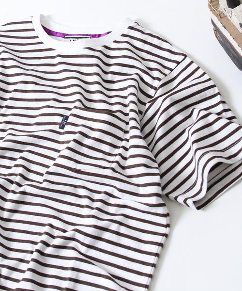 coen(コーエン)の「【MBC】SZボーダーポケT●(Tシャツ/カットソー・メンズ・ネイビー/ホワイト×ネイビー/ホワイト系その他/マスタード・LARGE/SMALL/X-LARGE/MEDIUM)」の2枚目の写真