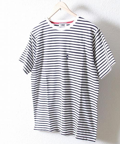 coen(コーエン)の「【MBC】SZボーダーポケT●(Tシャツ/カットソー・メンズ・ネイビー/ホワイト×ネイビー/ホワイト系その他/マスタード・LARGE/SMALL/X-LARGE/MEDIUM)」の3枚目の写真