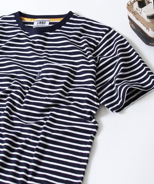 coen(コーエン)の「【MBC】SZボーダーポケT●(Tシャツ/カットソー・メンズ・ネイビー/ホワイト×ネイビー/ホワイト系その他/マスタード・LARGE/SMALL/X-LARGE/MEDIUM)」の16枚目の写真