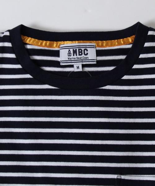 coen(コーエン)の「【MBC】SZボーダーポケT●(Tシャツ/カットソー・メンズ・ネイビー/ホワイト×ネイビー/ホワイト系その他/マスタード・LARGE/SMALL/X-LARGE/MEDIUM)」の9枚目の写真