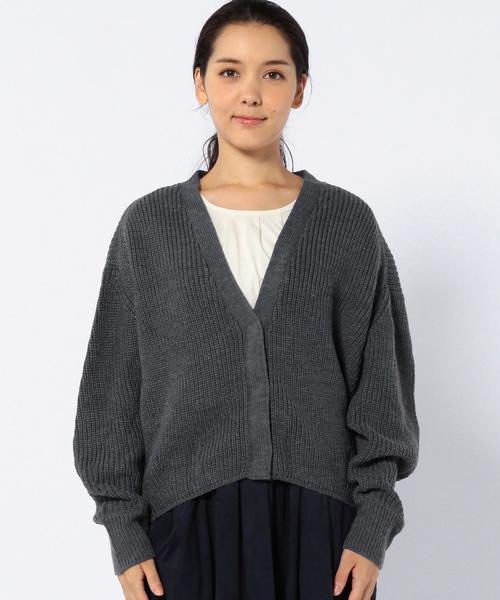 coen（コーエン）の「アゼ編みカーディガン（カーディガン/ボレロ・レディース・ネイビー/グレー・FREE）」の14枚目の写真