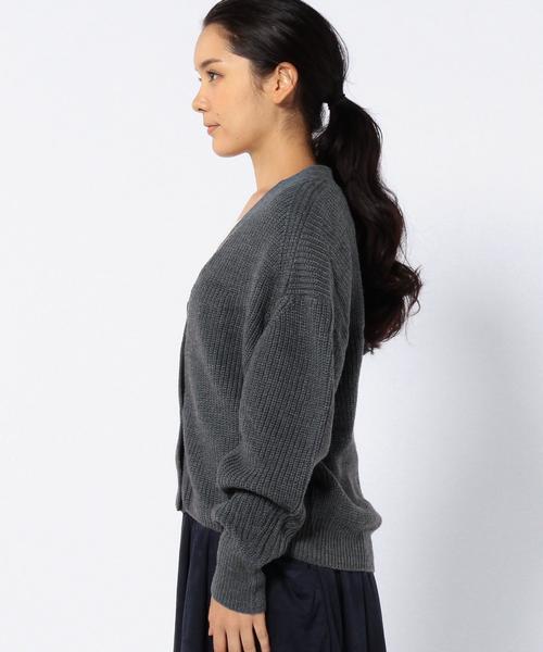 coen（コーエン）の「アゼ編みカーディガン（カーディガン/ボレロ・レディース・ネイビー/グレー・FREE）」の13枚目の写真