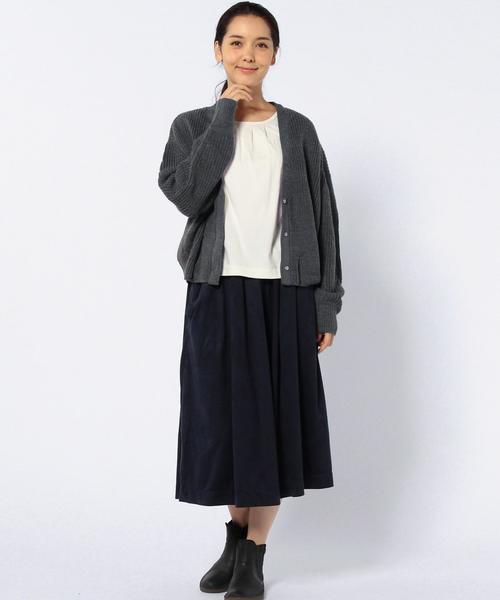 coen（コーエン）の「アゼ編みカーディガン（カーディガン/ボレロ・レディース・ネイビー/グレー・FREE）」の12枚目の写真