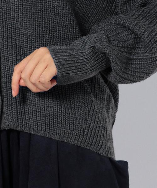 coen（コーエン）の「アゼ編みカーディガン（カーディガン/ボレロ・レディース・ネイビー/グレー・FREE）」の10枚目の写真