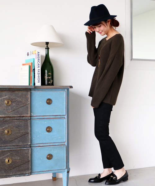 N.(N. Natural Beauty Basic)(エヌエヌナチュラルビューティーベーシック)の「カラースキニー(その他パンツ・レディース・グレー/ブラック・MEDIUM/SMALL)」の4枚目の写真