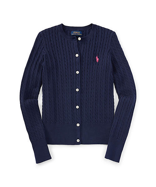 POLO RALPH LAUREN CHILDRENSWEAR(ポロ ラルフ ローレン チルドレンズウェア)の「ミニ ケーブル カーディガン(カーディガン/ボレロ・キッズ・ネイビー/ホワイト・X-LARGE/MEDIUM/SMALL/LARGE)」の5枚目の写真