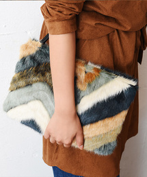 Luz Llena (NEY) | ミックスファークラッチバッグ(クラッチバッグ)