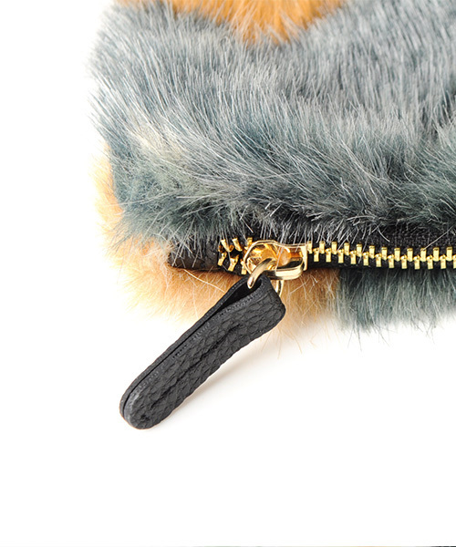 Luz Llena (NEY)（ラズレナニー）の「ミックスファークラッチバッグ（クラッチバッグ・レディース・グリーン/ピンク・ﾌﾘ-）」の7枚目の写真