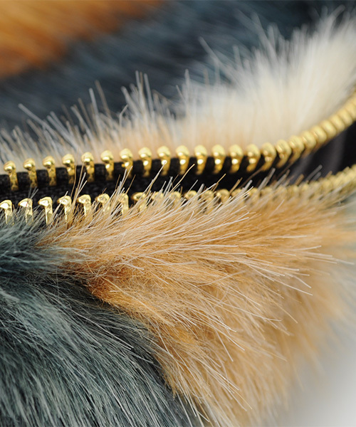 Luz Llena (NEY)（ラズレナニー）の「ミックスファークラッチバッグ（クラッチバッグ・レディース・グリーン/ピンク・ﾌﾘ-）」の10枚目の写真