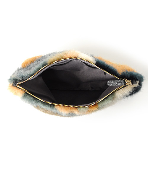 Luz Llena (NEY)（ラズレナニー）の「ミックスファークラッチバッグ（クラッチバッグ・レディース・グリーン/ピンク・ﾌﾘ-）」の11枚目の写真