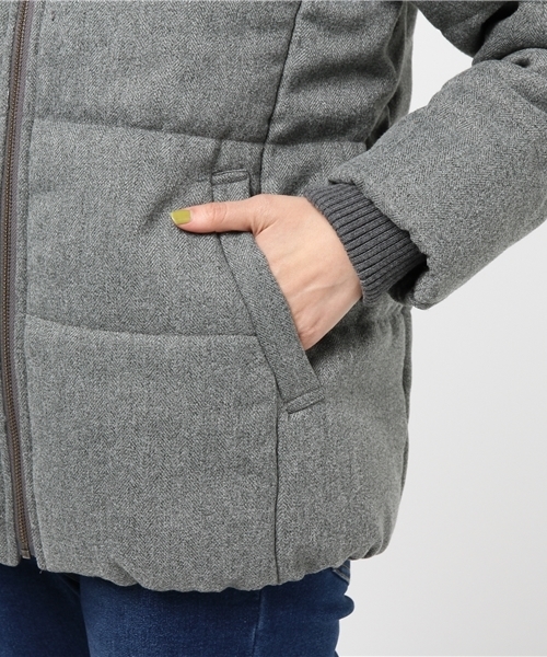 LBC（エルビーシー）の「ヘリンボンリブ使いブルゾン（ブルゾン・レディース・ライトグレー/ダークグレー/ネイビー・LARGE/MEDIUM）」の9枚目の写真