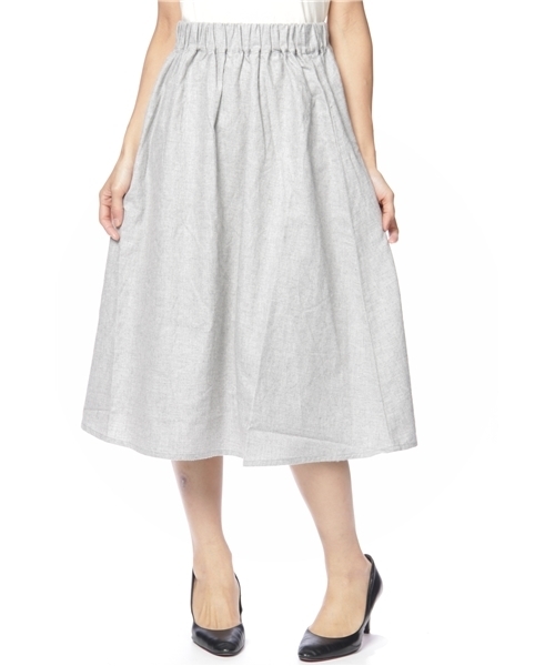 Kastane（カスタネ）の「ｷﾞｬｻﾞｰｽｶｰﾄ（スカート・レディース・ピンク/グレー・ﾌﾘ-）」の2枚目の写真