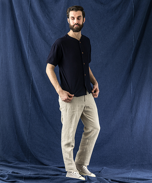 WORK NOT WORK URBAN RESEARCH（ワークノットワークアーバンリサーチ）の「WORK NOT WORK　インディゴベースボールシャツ（シャツ/ブラウス・メンズ・インディゴブルー・LARGE/MEDIUM/SMALL）」の3枚目の写真